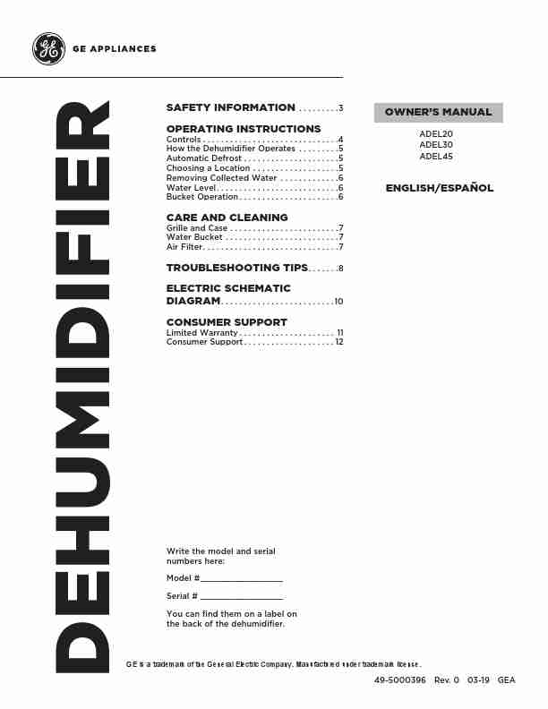 Ge 20 Pint Dehumidifier Manual-page_pdf